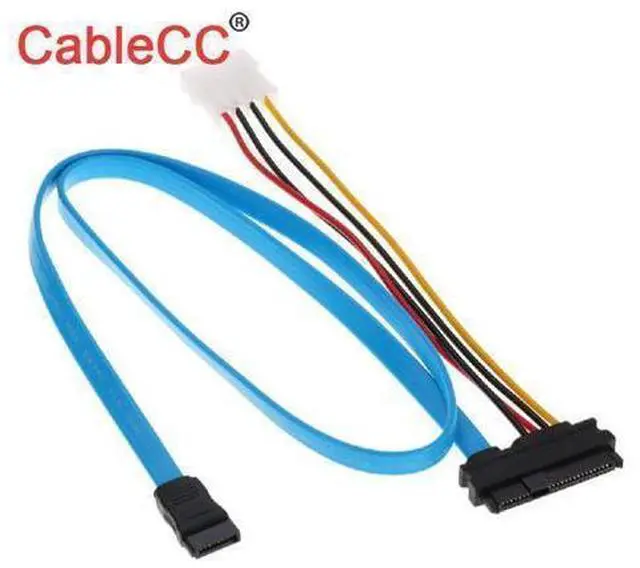 Main image of CableCC Hard Disk SFF 8482 SAS Cable 29pin to 1 SATA 7pin 0.7M