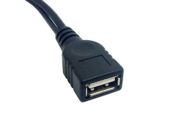 Alt view image 3 of 7 - CYDZ BK USB 2.0 Female A to Dual A Male Extra Power Data Y Cable for 2.5" Hard Disk