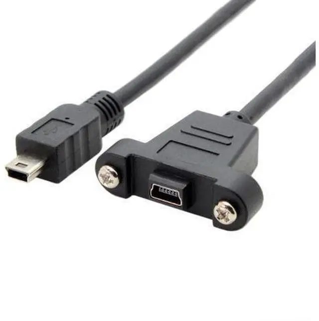 Main image of 50cm Mini USB Cable 5 Pin Male to Female Panel Mount Type Mini USB Extension Adapter Cable