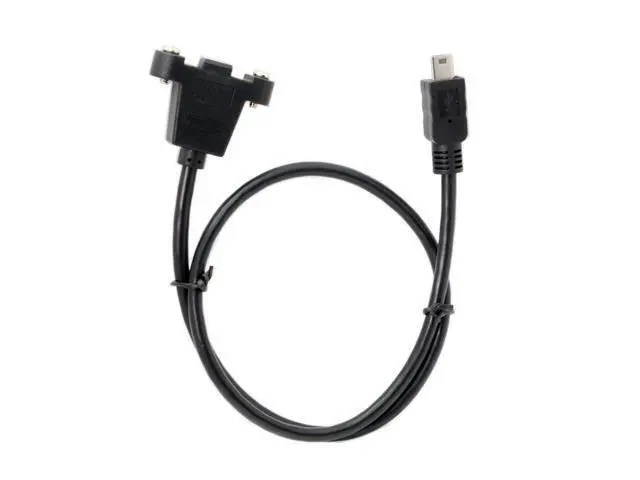 Alt view image 4 of 5 - 50cm Mini USB Cable 5 Pin Male to Female Panel Mount Type Mini USB Extension Adapter Cable