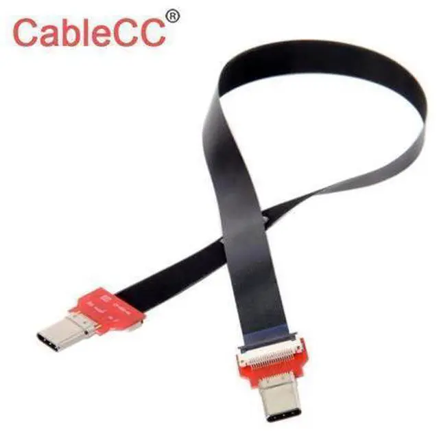 Main image of FPC Flat USB 3.1 Type-C USB-C Male to Male Data Cable 20cm for Macbook & Laptop & Phone & Drive