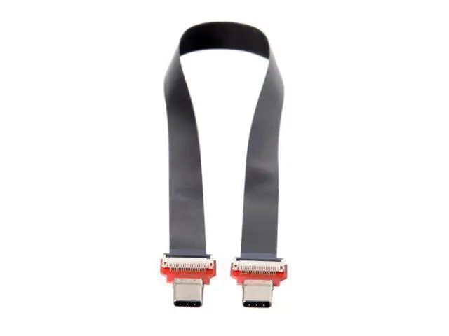 Alt view image 3 of 3 - FPC Flat USB 3.1 Type-C USB-C Male to Male Data Cable 20cm for Macbook & Laptop & Phone & Drive