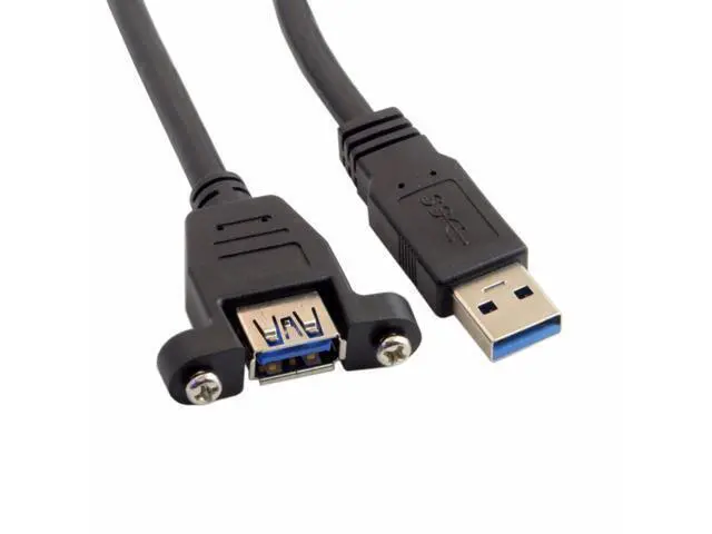 Alt view image 4 of 5 - super speed USB 3.0 panel mount Cable female To Male A M F extension cable 0.5m