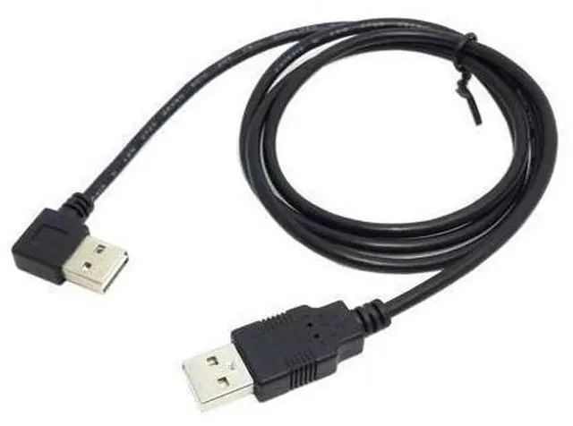 Main image of CYDZ USB 2.0 Male to Male Data Cable 100cm Reversible Design Left & Right Angled 90 Degree 1M
