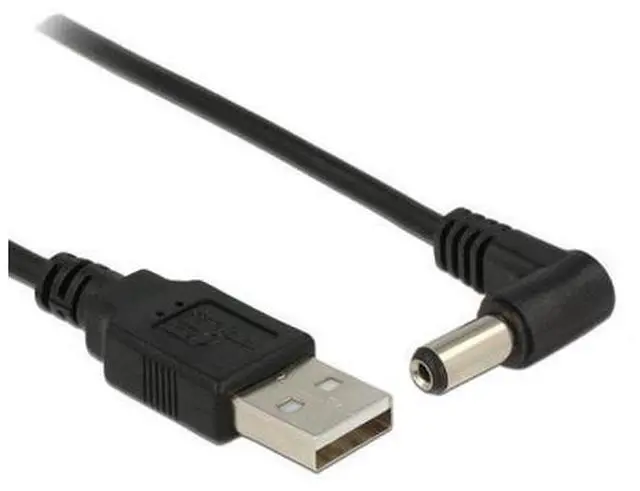 Alt view image 2 of 3 - CYDZ 80cm USB 2.0 A Type Male to Right Angled 90 Degree 5.5 x 2.1mm DC 5V Power Plug Barrel Connector Charge Cable