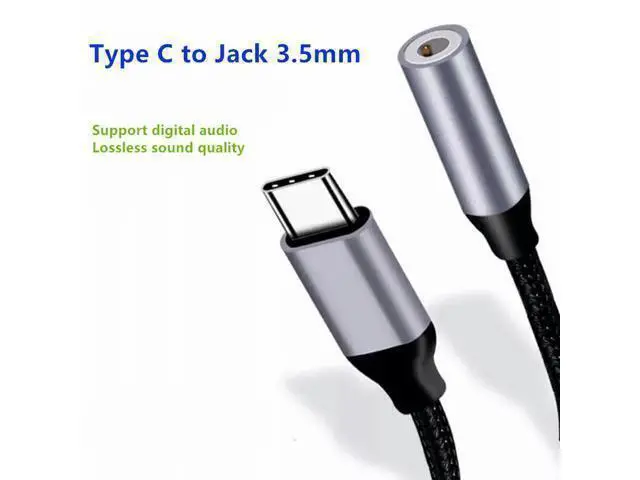 Alt view image 2 of 4 - Adaptateur USB type-c vers prise casque 3.5mm, 3.5 AUX, câble Dongle Audio, cordon DAC haute définition pour Google Pixel 4 3 2 XL