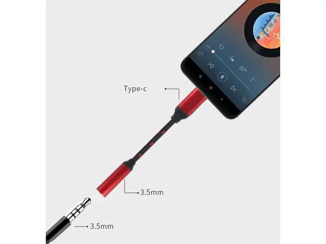 Alt view image 4 of 4 - Adaptateur USB type-c vers prise casque 3.5mm, 3.5 AUX, câble Dongle Audio, cordon DAC haute définition pour Google Pixel 4 3 2 XL