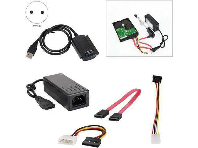 Alt view image 4 of 5 - SATA/PATA/IDE to USB 2.0 Adapter Converter Cable for Hard Drive Disk 2.5 inch 3.5 Hard Drive FE for Hard Drive EU Plug