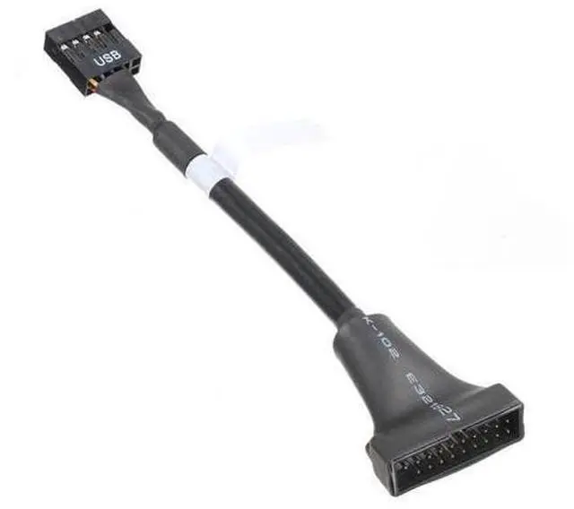 Main image of CYDZ USB 2.0 9Pin Housing male to Motherboard USB 3.0 20pin Header Female cable 10cm