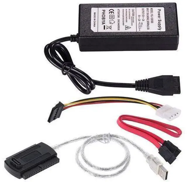 Main image of SATA PATA IDE Drive to USB 2.0 Adapter Converter Cable for Hard Drive Disk HDD 2.5 inch 3.5 inch with External EU Plug