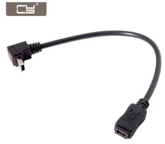Main image of CYDZ GPS Mini USB 5P 90D Down Direction Angled Male to 5P Female Extension Cable 0.2M
