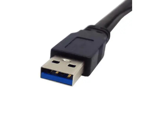 Alt view image 3 of 5 - Two USB 3.0 A Male with USB Power to Micro USB 3.0 Y Cable for Mobile Hard Disk U3-029-0.5M
