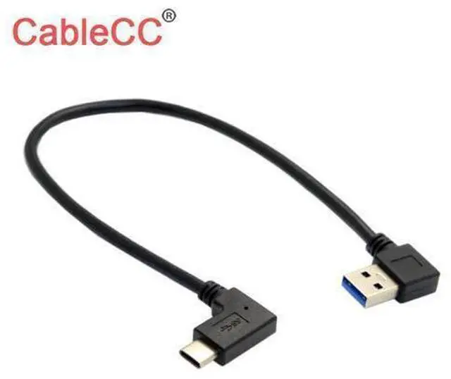Main image of USB-C 3.1 Angled Reversible to 90D Right Angled USB 3.0 Cable for Laptop Phone