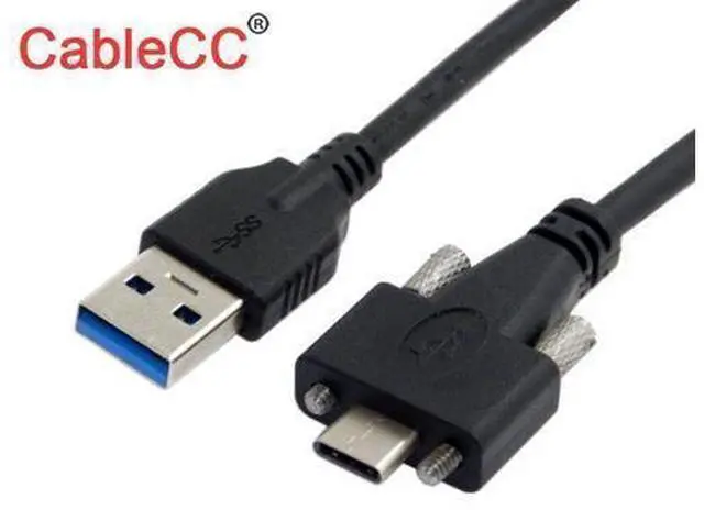 Main image of USB 3.1 Type-C Dual Screw Locking to Standard USB 3.0 Data Cable 1.2m Panel Mount Type