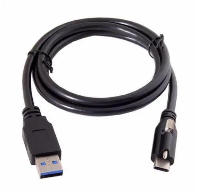 Main image of USB 3.1 Type-C Locking Connector to Standard USB3.0 Data Cable With Panel Screw