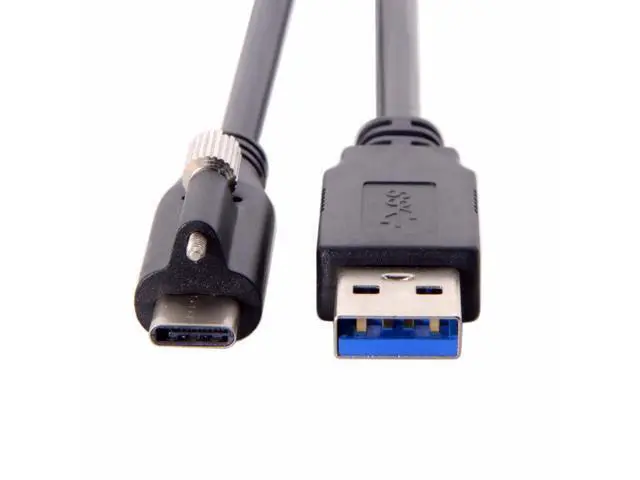 Alt view image 3 of 3 - USB 3.1 Type-C Locking Connector to Standard USB3.0 Data Cable With Panel Screw