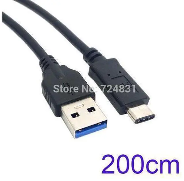 Main image of 6ft 2m USB 3.0 3.1 Type C Male Connector to Standard Type A Male Data Cable High Quality