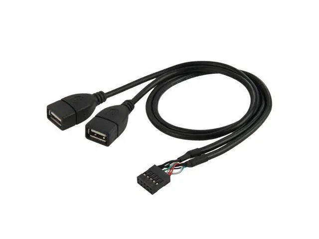 Main image of CYDZ 10 Pin Motherboard Female Header to Dual USB 2.0 Female Adapter Cable 50cm