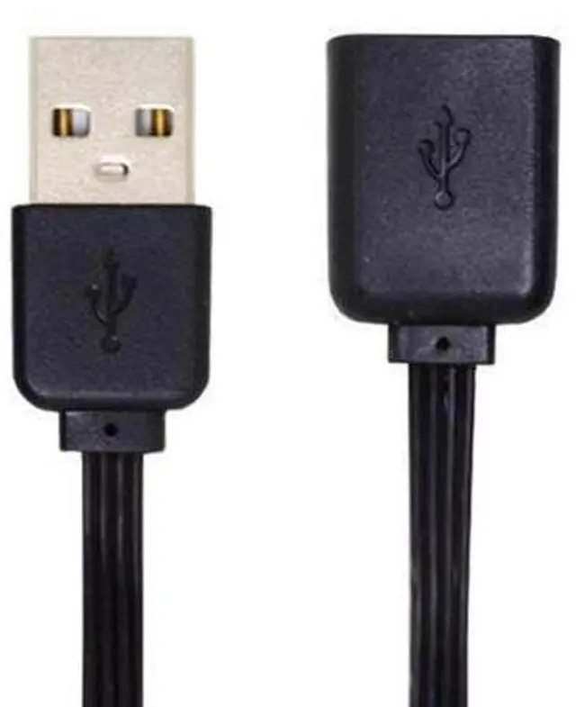 Main image of 13cm USB 2.0 Type-A Male to USB Type-A Female Data Flat Slim FPC Cable for FPV & Disk & Phone