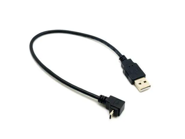 Alt view image 3 of 5 - 2pcs USB 2.0 Male to Micro USB 90 Degree Up & Down Angled Cable for Cell Phone Tablet
