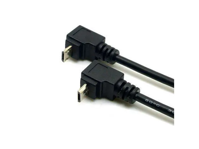 Alt view image 4 of 5 - 2pcs USB 2.0 Male to Micro USB 90 Degree Up & Down Angled Cable for Cell Phone Tablet