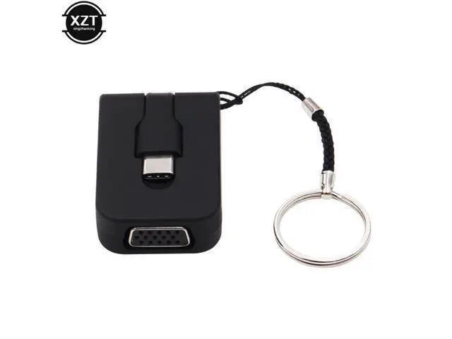 Alt view image 2 of 6 - 1080P USB 3.1 Type C to VGA Converter Male to Female USB-C to VGA Adapter Cable for Apple Macbook Chromebook Pixel Laptop