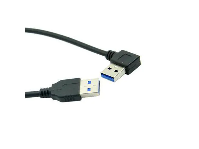 Alt view image 3 of 5 - USB 3.0 A Type Male 90 Degree Right Angled to Straight A Type Male Data Cable Cord for Mobile Hard Disk Drive & SSD 40cm