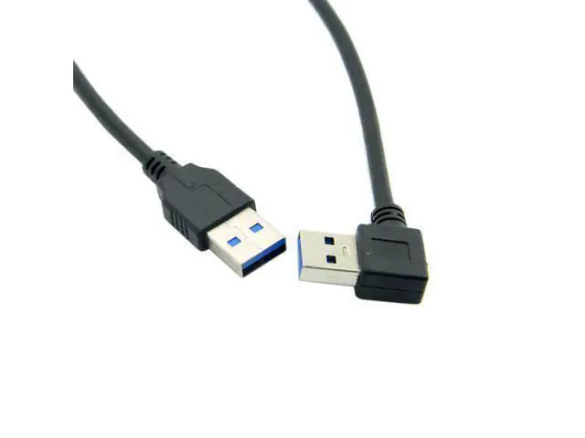 Alt view image 3 of 3 - 90 Degree Right Angled USB 3.0 A Type Male to Straight A Type Male Data Cable 40cm