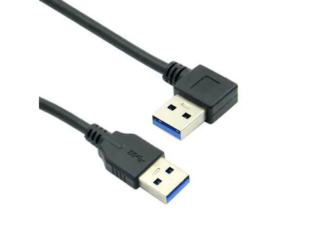 Alt view image 2 of 3 - 90 Degree Right Angled USB 3.0 A Type Male to Straight A Type Male Data Cable 40cm