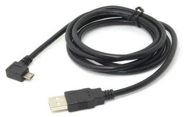 Main image of 90 degree Left Angled Micro USB Male to USB 2.0 Data Charge Cable for Cell Phone & Tablet 1.5m