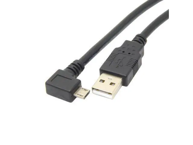 Alt view image 4 of 5 - 90 degree Left Angled Micro USB Male to USB 2.0 Data Charge Cable for Cell Phone & Tablet 1.5m