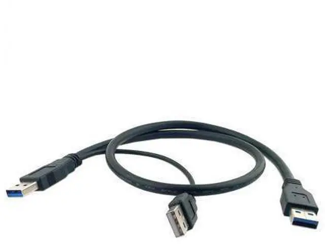 Main image of Super Speed USB 3.0 Power Y Cable Two A Male to USB Male for Mobile Hard Disk