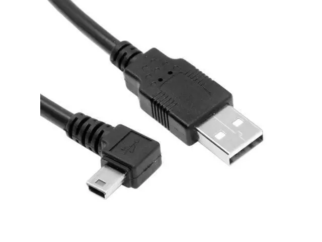Alt view image 3 of 3 - Right Angled 90 Degree Mini USB B Type 5pin Male to USB 2.0 Male Data Cable 0 .5M U2-057-RI
