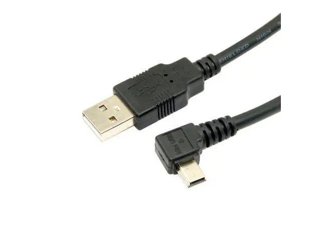 Alt view image 2 of 5 - CableCC Mini USB B Type 5pin Male 90 Degree Right Angled to USB 2.0 Male Data Cable 1.8m 6ft