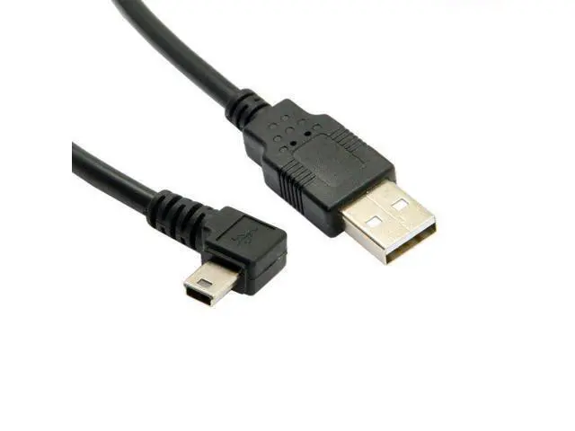 Alt view image 3 of 5 - CableCC Mini USB B Type 5pin Male 90 Degree Right Angled to USB 2.0 Male Data Cable 1.8m 6ft