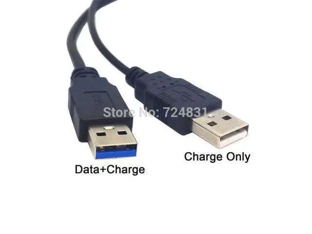 Alt view image 3 of 3 - USB 3.0 Female to Dual USB Male Extra Power Data Y Extension Cable High Quality for 2.5" Mobile Hard Disk