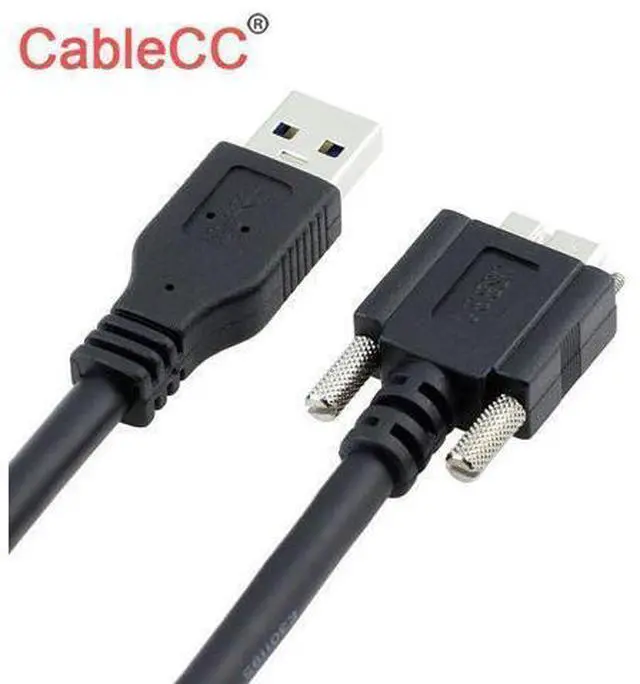 Main image of Cablecc 120cm USB 3.0 A type Cable Male to Micro USB 3.0 B Male with Mount Panel Screws for Hard Disk Mobile Phone