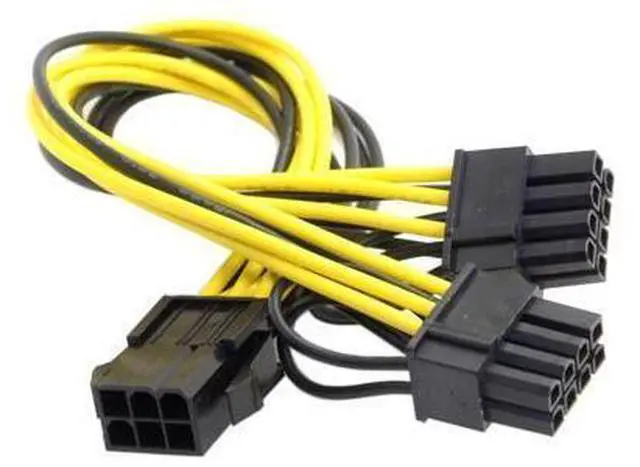 Main image of CYDZ PCI-E PCI Express ATX 6Pin Male to Dual 8Pin & 6Pin Female Video Card Extension Power Splitter Cable