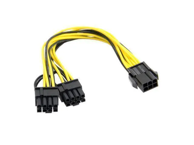 Alt view image 2 of 4 - CYDZ PCI-E PCI Express ATX 6Pin Male to Dual 8Pin & 6Pin Female Video Card Extension Power Splitter Cable