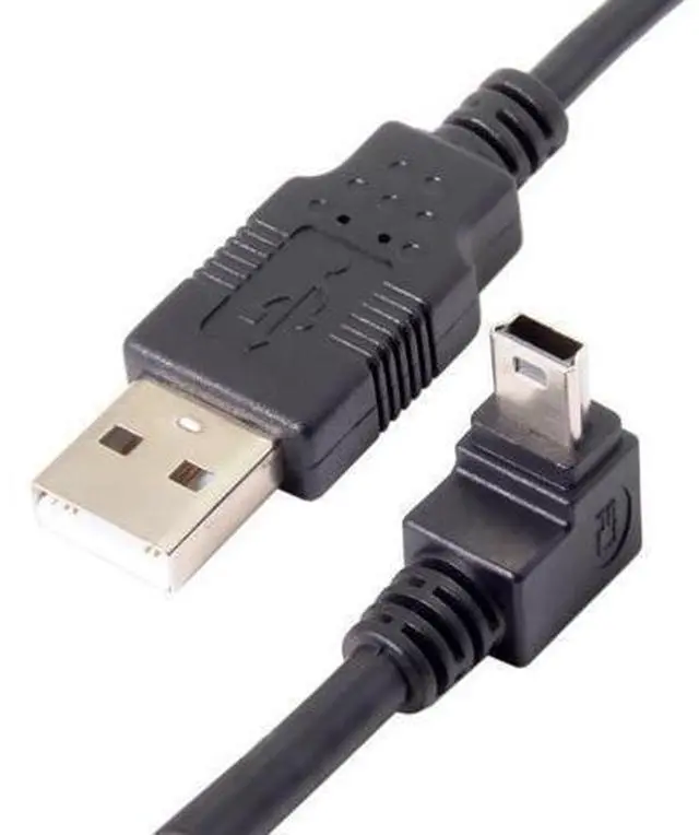 Main image of USB 2.0 A Type Male to 90 Degree Up Angled USB Mini B 5pin Male Cable 50cm