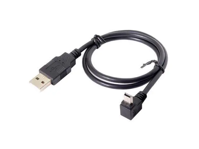 Alt view image 2 of 5 - USB 2.0 A Type Male to 90 Degree Up Angled USB Mini B 5pin Male Cable 50cm