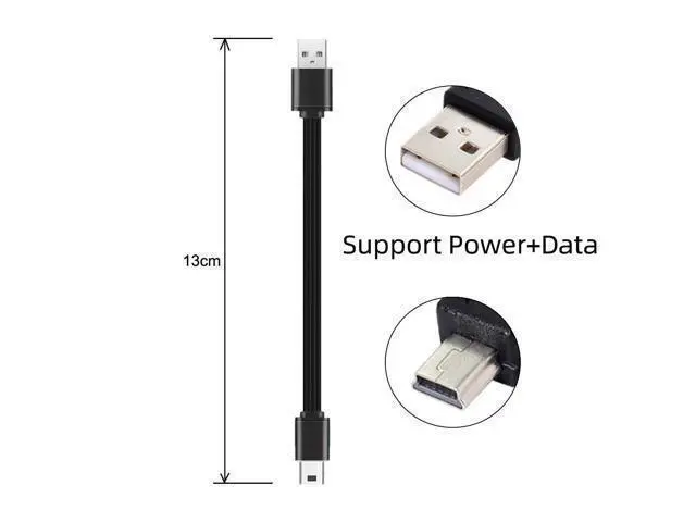 Alt view image 2 of 3 - USB 2.0 Type-A Male to 5Pin Mini USB Male Data Flat Slim FPC Cable for FPV & Disk & Phone 13cm