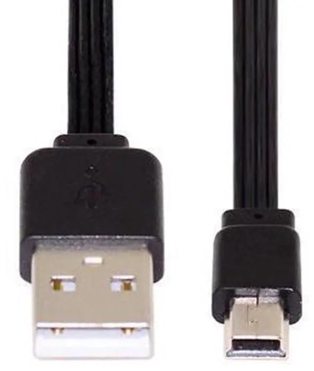 Main image of USB 2.0 Type-A Male to 5Pin Mini USB Male Data Flat Slim FPC Cable for FPV & Disk & Phone 13cm