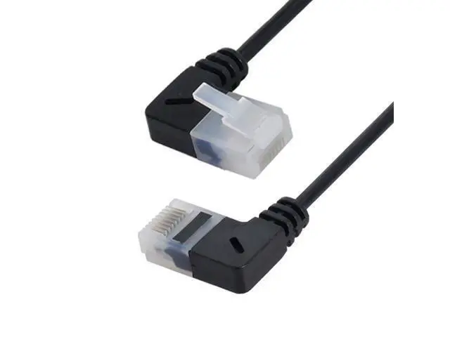Alt view image 2 of 3 - Ultra Slim Cat6 Ethernet Cable RJ45 Right Angled UTP Network Cable Patch Cord 90 Degree Cat6a Lan Cables