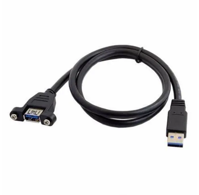 Main image of 80cm USB 3.0 A Type Male to Female Extension Cable with Panel Mount screws