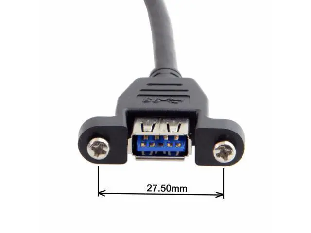 Alt view image 2 of 5 - 80cm USB 3.0 A Type Male to Female Extension Cable with Panel Mount screws