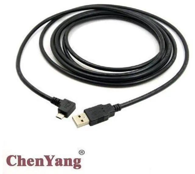 Main image of Data Charge Cable Cy 3m Male To Usb 2.0 Left Angled 90 Degree Micro For Tablet A Well