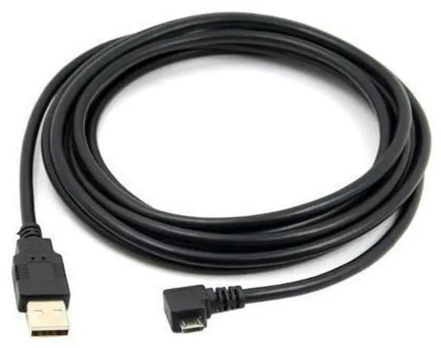 Alt view image 4 of 5 - Data Charge Cable Cy 3m Male To Usb 2.0 Left Angled 90 Degree Micro For Tablet A Well