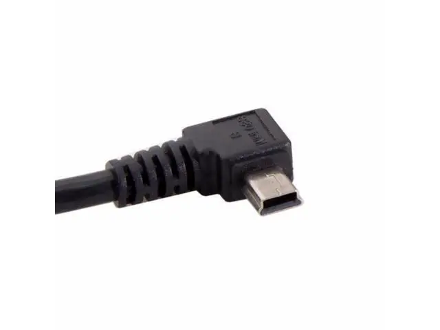 Alt view image 3 of 3 - Mini USB B Type 5pin Male Left Angled 90 Degree to USB 2.0 Male Data Cable with Ferrite 3.0m