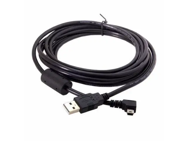 Alt view image 2 of 3 - Mini USB B Type 5pin Male Right Angled 90 Degree to USB 2.0 Male Data Cable with Ferrite 3.0m